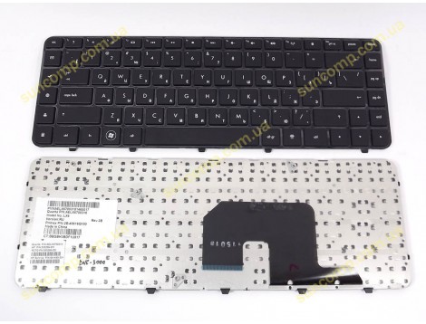 Клавіатура для HP DV6-3000, DV6-3100, DV6-3200 (RU Black з рамкою) (NSK-HR0UQ 0R 9Z.N4)