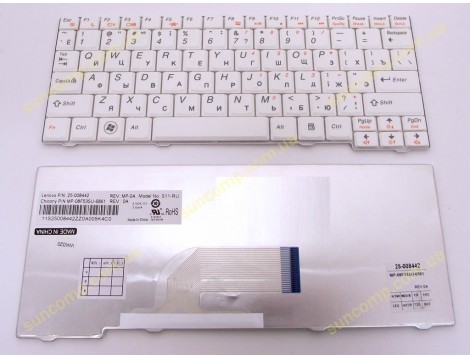 Клавіатура для LENOVO IdeaPad S10-2, S10-3C, S100C, S11 (RU White) Оригінал