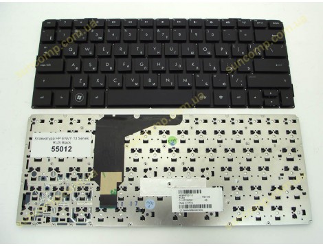 Клавіатура для HP ENVY 13, 13-1000, 13-1100 Series (RU Black без рамки). Оригінал