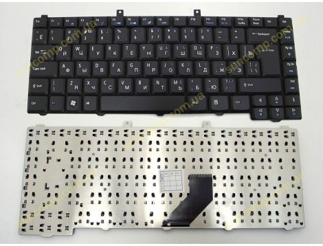 Клавіатура для ACER Aspire 5100, 3100, 3600, 3690, 5030, 5610, 5630, 5110, 5650, 3650 (RU Black). Оригінал