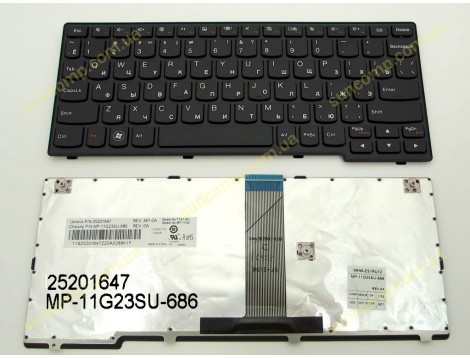 Клавіатура для LENOVO IdeaPad S206, S200 (RU Black з рамкою). Оригінал