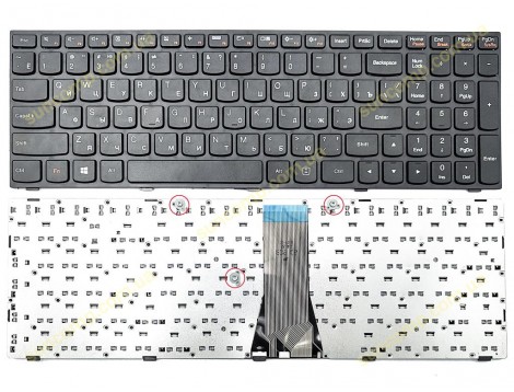 Клавіатура для LENOVO IdeaPad G50, G50-30, G50-45, G50-70, G70-70, G70-80, Z50-70, Z50-75, Z70-80 Flex 2-15 (RU Black Чорна рамка) OEM