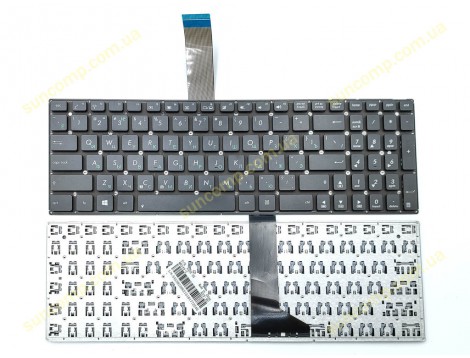 Клавіатура для ASUS X550, X550C, X550CA, X550CC, X550CL, X550DP, X550EA, X550VC, K550C, K550CA, X552, X552L (RU Black без рамки, контакти ззаду!)