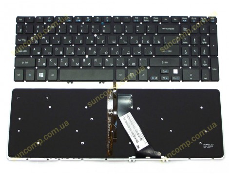 Клавіатура для ACER Aspire V5-571, M3-581, M5-581, V5-531, V5-531G, V5-551, V5-551G, V5-571G VN7-571 VN7-571 V5-573 (RU Black без рамки з підсвіткою) Оригінал