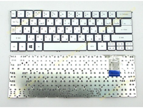 Клавіатура для ACER Aspire P3-151, P3-131, P3-171, TMX313-M (RU Silver без рамки) Оригінал