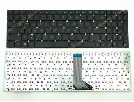 Клавіатура для ASUS X551, X551C, X551CA, X551M, X551MA, X551MAV, F551C, F551CA, R512M, F551M, K553M (RU Black без рамки, короткий шлейф) OEM