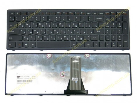 Клавіатура для LENOVO IdeaPad G500s, G505s, S500, S510p, Z510,Flex 15, 15D (RU Black з рамкою) Оригінал