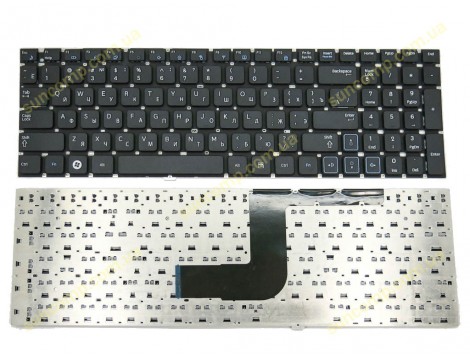 Клавіатура для Samsung RC508, RC510, RC520, RV509, RV511, RV513, RV515, RV518, RV520 (RU Black, Без рамки). OEM