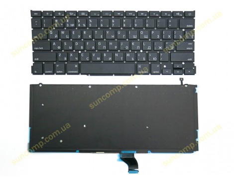 Клавіатура для APPLE A1502 Macbook Pro ME864, ME866, MGX72, MGX92, MF839, MF841, MF843 (2013-2015) (RU, Small Enter з підсвіткою)