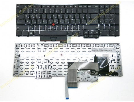 Клавіатура для LENOVO ThinkPad E530, E530C, E535, E545 (RU Black с поінтстіком)