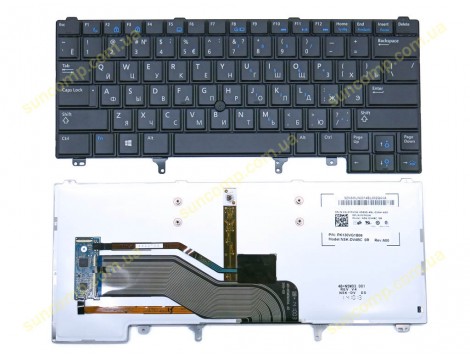 Клавіатура для DELL Latitude E6420, E6440, E6430, E5420, E5430, E6320, E6330 (RU Black з підсвіткою)