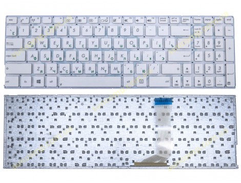 Клавіатура для ASUS X556, X556U, X556UA, X556UB, X556UF, X556UJ, X556UR, X556UV, A556 A556UA A556UV K556UV FL5900U X756U (RU White без рамки)