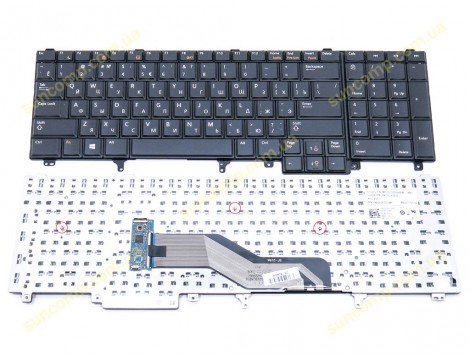 Клавіатура для DELL Latitude E6520, E5520, E5530, E6530, E6540, M4700, M6700, E5520M, Precision M4600, M6600, M6800 (RU Black)