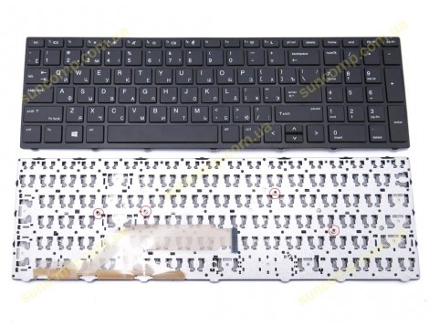 Клавіатура для HP ProBook 450 G5, 455 G5, 470 G5, 650 G4, 650 G5 (RU Black з Рамкою Black)