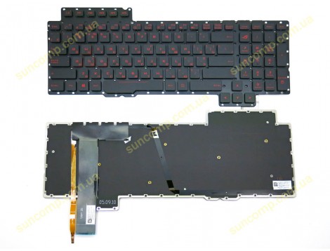 Клавіатура для ASUS G752, G752VL, G752VT, G752VY (RU Black з підсвіткою) Оригінал