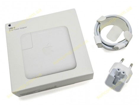 Блок живлення для APPLE 87W A1719 (MNF82CH/A) + Type-C (USB-C) кабель. BOX ORIGINAL