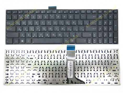 Клавіатура для ASUS X553M, X553MA, X502C, K555LA, K555LP, K555LB, K555LD, K555SJ, X555L, F553M, X554L (RU Black без рамки) Оригінал