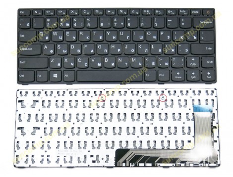 Клавіатура для LENOVO IdeaPad 110-14, 110-14ISK (RU Black з рамкою)