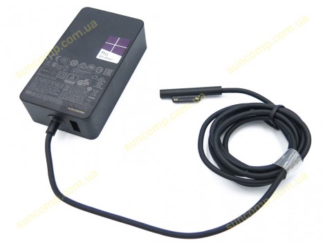 Блок живлення для Microsoft 15V 4A 65W (6PIN) + USB ORIGINAL. Блок для Microsoft Surface Pro 3/4/5/6/7/8/9 Tablet Surface Book 1706 (без кабелю)