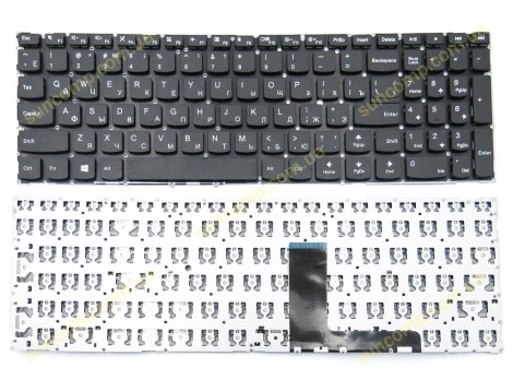 Клавіатура для LENOVO IdeaPad 310-15ABR, 310-15IAP, 310-15ISK, 310-15IKB, 510-15IKB, 510-15ISK V110-15AST V110-15IAP V110-15ISK V110-15IKB (RU Black без рамки). OEM