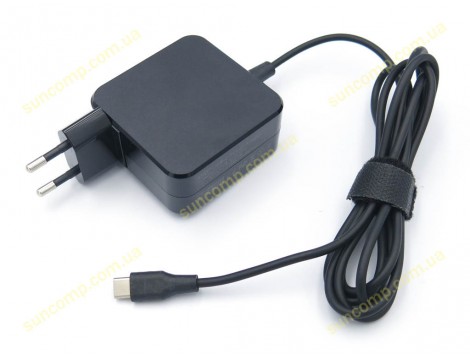 Блок живлення Type-C 45W для Acer, Apple, Asus, HP, Dell, Lenovo, Samsung, Xiaomi. Квадратний
