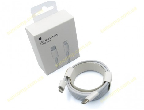 Кабель USB-C to Lightning для APPLE A1702 (MKQ42ZM/A) 2 метри. Від блоку живлення. ORIGINAL