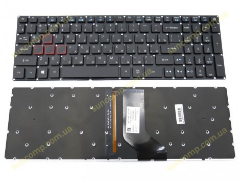 Клавіатура для ACER G3-571, G3-572, Predator Helios 300, PH317-51, PH315-51 (RU Black з підсвіткою), NK.I1513.053. Оригінал