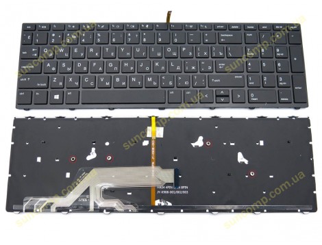 Клавіатура для HP ProBook 450 G5, 455 G5, 470 G5, 650 G4, 650 G5 (RU Black c підсвіткою)