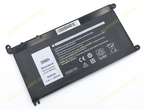 Батарея WDXOR для Dell Inspiron 15 5565 5567 5368 5378 5468 5568 5570 5775 7560 7472 7460 7572 7368 7378 Latitude 3488 3580 (T2JX4, WDX0R) (11.4V 3400mAh 39Wh)