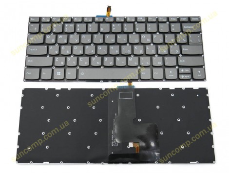 Клавіатура для Lenovo Ideapad 330S-14ARR, 330S-14AST, 330S-14IKB, 330S-14ISK, 330S-14ISK, V330-14IKB,Yoga 520-14IKB, 720-15ISK V130-14IGM V130-14IKB (RU Black з підсвіткою)