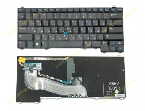 Клавіатура для DELL Latitude E5440 (RU Black з підсвіткою та поінтстиком)