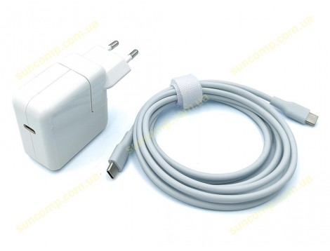 Блок живлення для APPLE 30W A1882 (MR2A2CH/A) Type-C (USB-C) з кабелем. High Copy