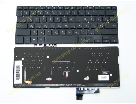 Клавіатура для ASUS zenbook UX331FN, UX331U, UX331UN (RU Black з підсвіткою). Оригінал