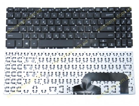 Клавіатура для Asus X507, X507MA, X507U, X507UB, X507M, A570, X507MB, X507UA, X507UF, X507L, X507LA, Y5000, F507L, F507LA, F507M, F507MA A507 A507MA (RU Black без рамки)