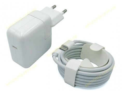 Блок живлення для APPLE 30W A1882 (MR2A2CH/A) + Type-C (USB-C) кабель ORIGINAL