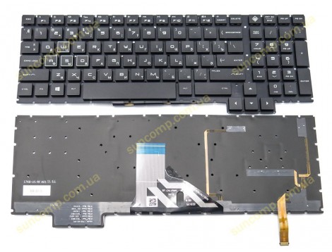 Клавіатура для HP OMEN 15-CE, 15-CE000, 15-ce008ca, 15-ce010ca (RU Black з RGB підсвіткою). Оригінал