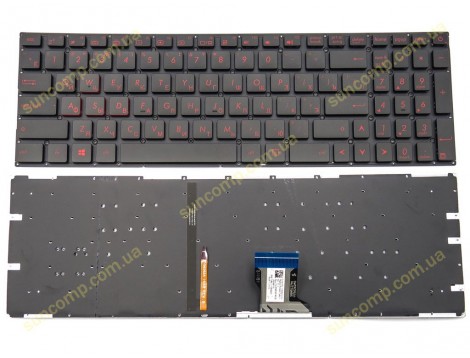 Клавіатура для ASUS GL502VM, GL502VS, GL502VT, GL502VY, GL702VS, GL702V, FX502VD, FX502VM GL702VM (RU Black з підсвіткою) Оригінал
