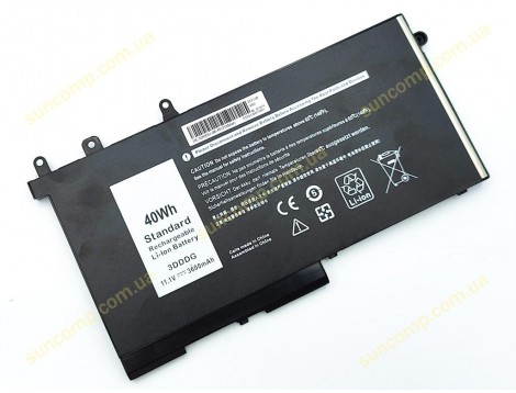 Батарея 3DDDG для Dell Latitude E5280 E5480 E5580 5280 5288 5290 5480 5488 5490 5491 5495 5580 5590 Precision 3520 (11.4V 3600mAh 40Wh) (Metal Case)