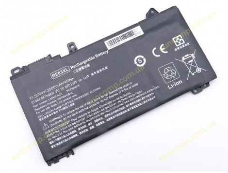 Батарея RE03XL для HP ProBook 445 450 455 440 430 G6 Series (RE03, HSTNN-DB9N) (11.55V 3500mAh 40Wh)