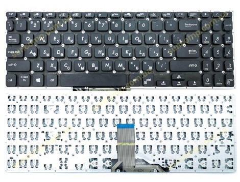 Клавіатура для ASUS X509, X512, X515, K509, X509U, X509FA, X512D, X512DA, X512F, X512FA, X512U, X515DA, X515EA, X515J, X515JA, X515UA (RU Black)