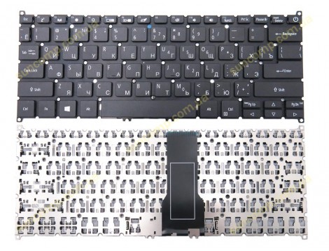Клавіатура для ACER Swift SF114-34, SF314-41, SF314-52, SF314-53, SF314-54, SF314-55, SF314-56, SF514-51 Версія 1 (RU Black без рамки) Оригінал