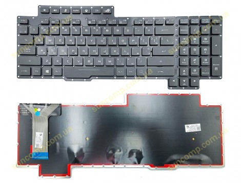 Клавіатура для ASUS G703, G703G, G703V, G703GI, G703GS, G703VI, G703GL, G703GX, G7CX (RU Black без рамки з RGB підсвіткою) Оригінал