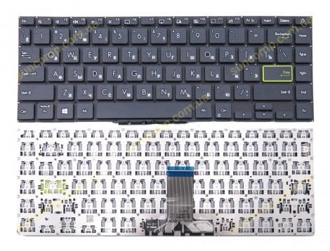 Клавіатура для Asus VivoBook S14 S433, S433EA, S433EQ, S433FA, S433FL, S433JQ, X421 (RU Black). Оригінал