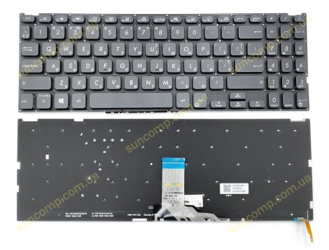Клавіатура для ASUS X509 X512 X515 X509FA X509FB X509FJ X512D X512DA X512F X512FA X512U X512UA X512UB X515JA X515FA X515MA (UA Black з підсвіткою)