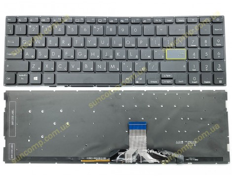 Клавіатура для ASUS X521, X521EA, X521EQ, X521FA, X521FL, X521JQ, X521UA, S533, S533E, S533F (RU Black з підсвіткою). Оригінал