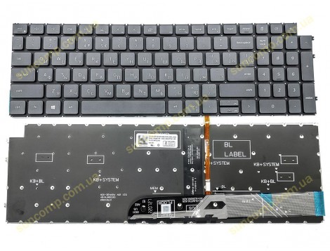 Клавіатура для DELL Inspiron 3511, 3515, 3510, 3520, 5515, 5510, 7510, 16 Plus 7610 0W0FYR (RU Black з підсвіткою) Оригінал