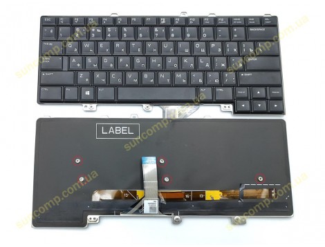 Клавіатура для DELL Alienware 15 R3, 15 R4 (RU Black з RGB підсвіткою) Оригінал