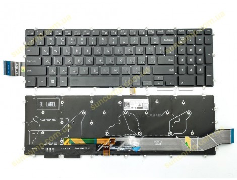 Клавіатура для DELL G3 3590 3579 3779 3593 G5 5500 5565 5567 5570 5590 5587 5575 5770 5775 G7 7588 7570 7580 (RU Black з RGB підсвіткою) Оригінал