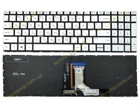 Клавіатура для HP Pavilion 15-EG, 15-EH, 15S-ER, 15-ER, 17-CN, 17-CP, 17Z-CP, 255 G9 G10 (RU Silver з підсвіткою) Оригінал