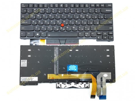 Клавіатура для Lenovo Thinkpad E480 E480s L380 T480s, T14 Gen 1, P14s Gen 1, P14s Gen 2 (RU Black з підсвіткою) Оригінал